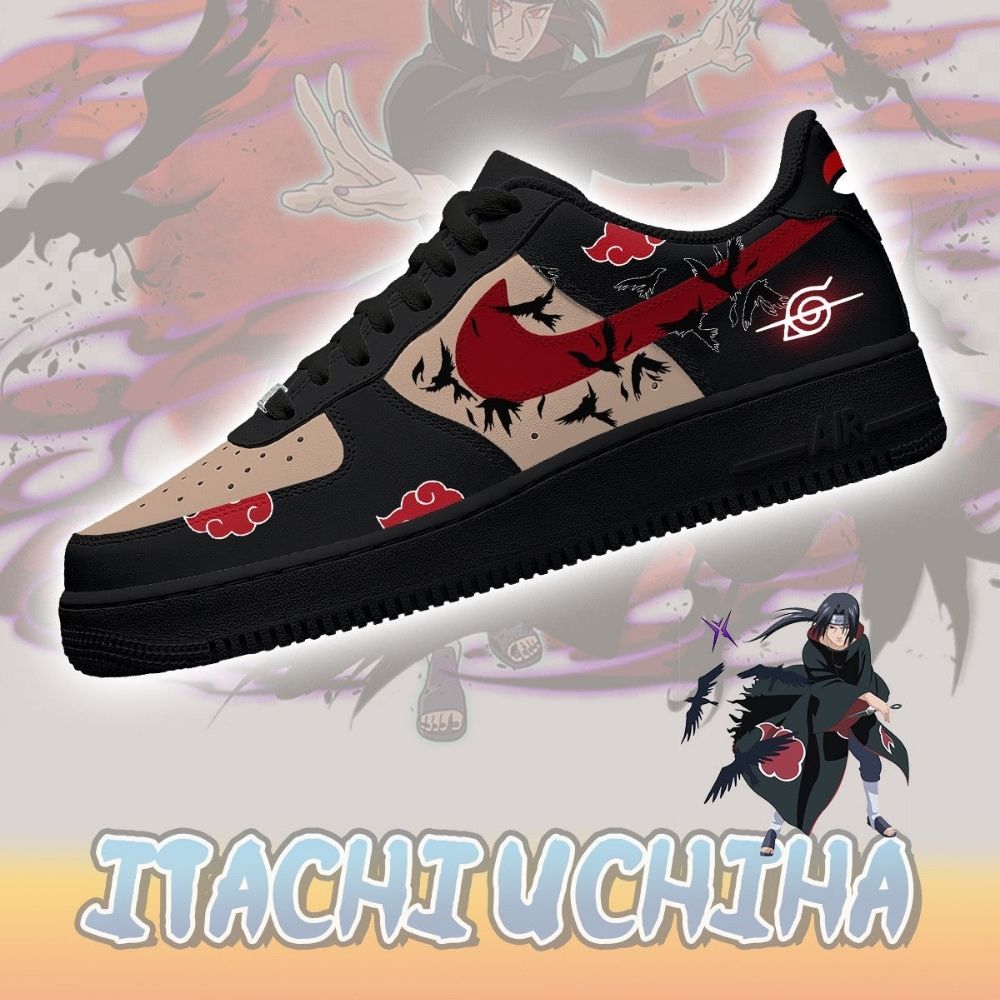 Akatsuki Itachi Uchiha No.4 Naruto AF1 Shoes - Sneakatelier