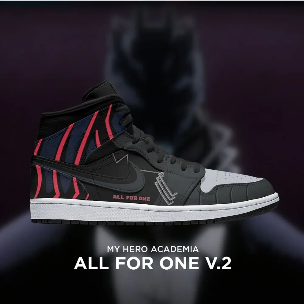 All for One V.2 My Hero Academia High Top Shoes - Sneakatelier