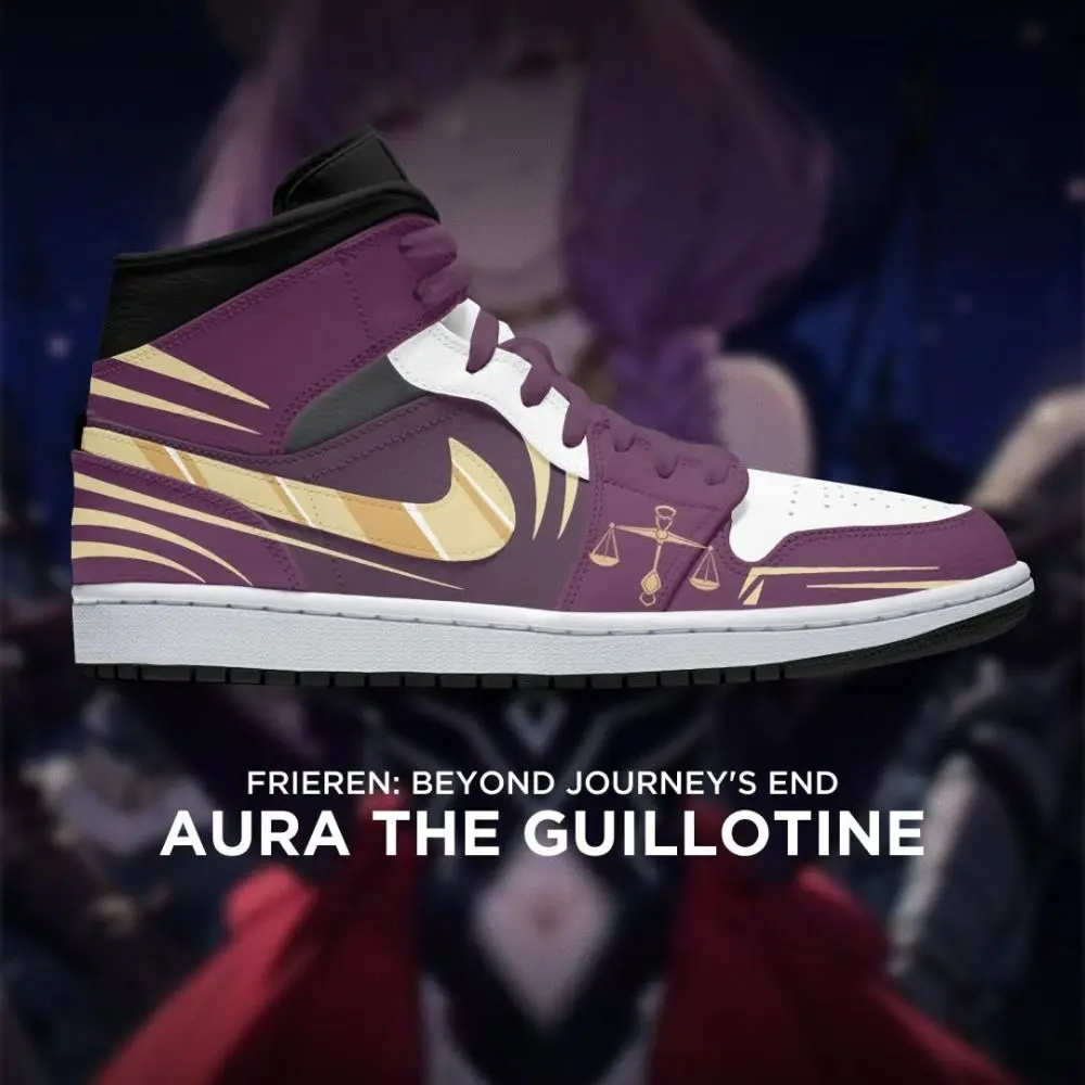 Aura The Guillotine Frieren Beyond Journey End Hightop Shoes - Sneakatelier