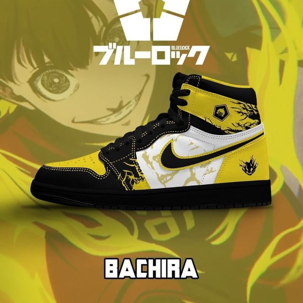 Bachira Blue Lock AJ1 High Top Shoes - Sneakatelier
