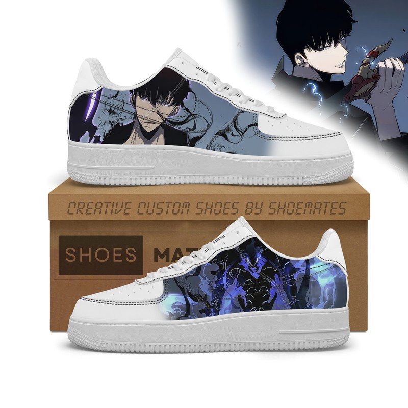 Beru And Sung Jin Woo Solo Leveling Low Top Shoes - Shoesmates Beru And Sung Jin Woo Solo Leveling Low Top Shoes - Sneakatelier Sneakatelier