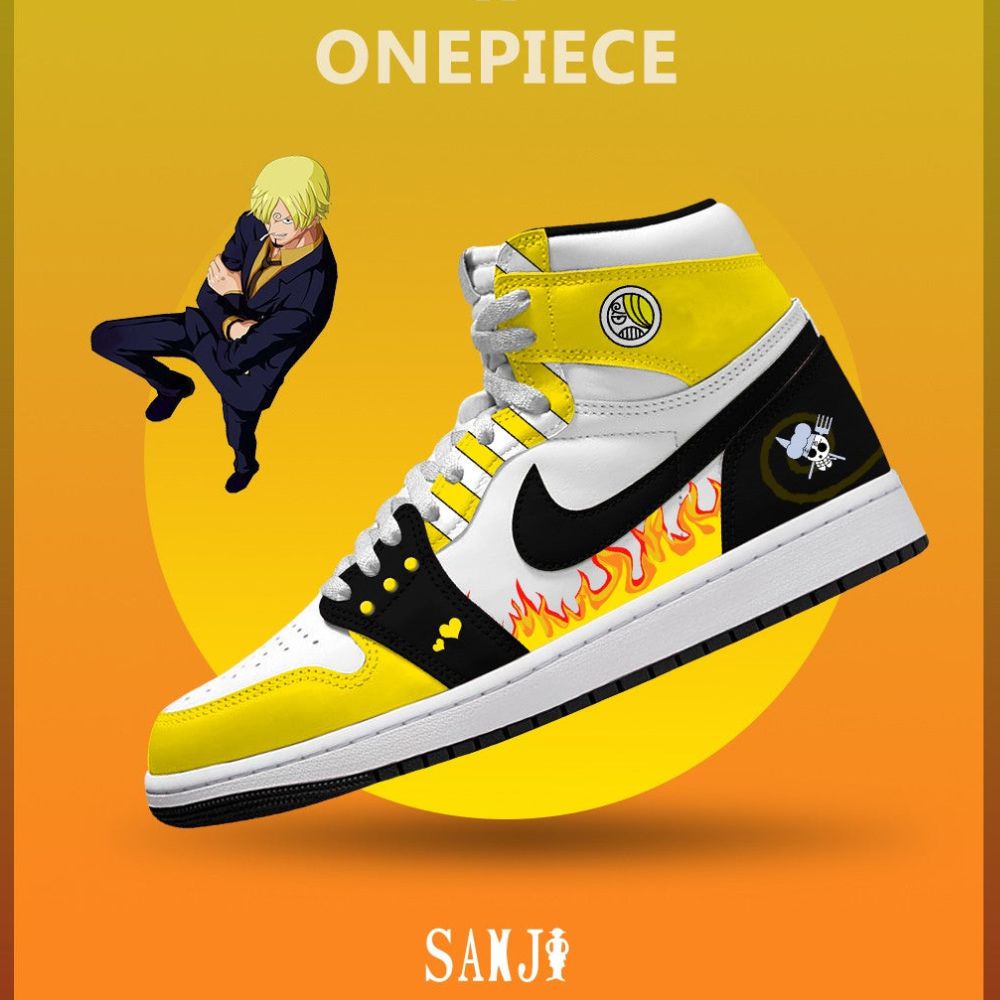 Black Leg Sanji V.3 One Piece J1 High Top Shoes - Shoesmates Black Leg Sanji V.3 One Piece J1 High Top Shoes - Sneakatelier Sneakatelier