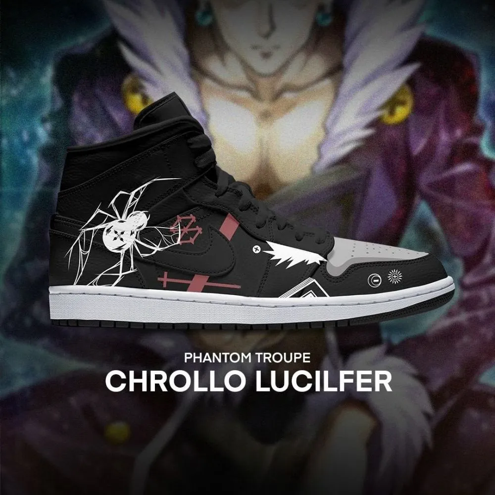 Chrollo Lucilfer Hunter x Hunter Custom High Top Shoes - Shoesmates Chrollo Lucilfer Hunter x Hunter Custom High Top Shoes - Sneakatelier Sneakatelier