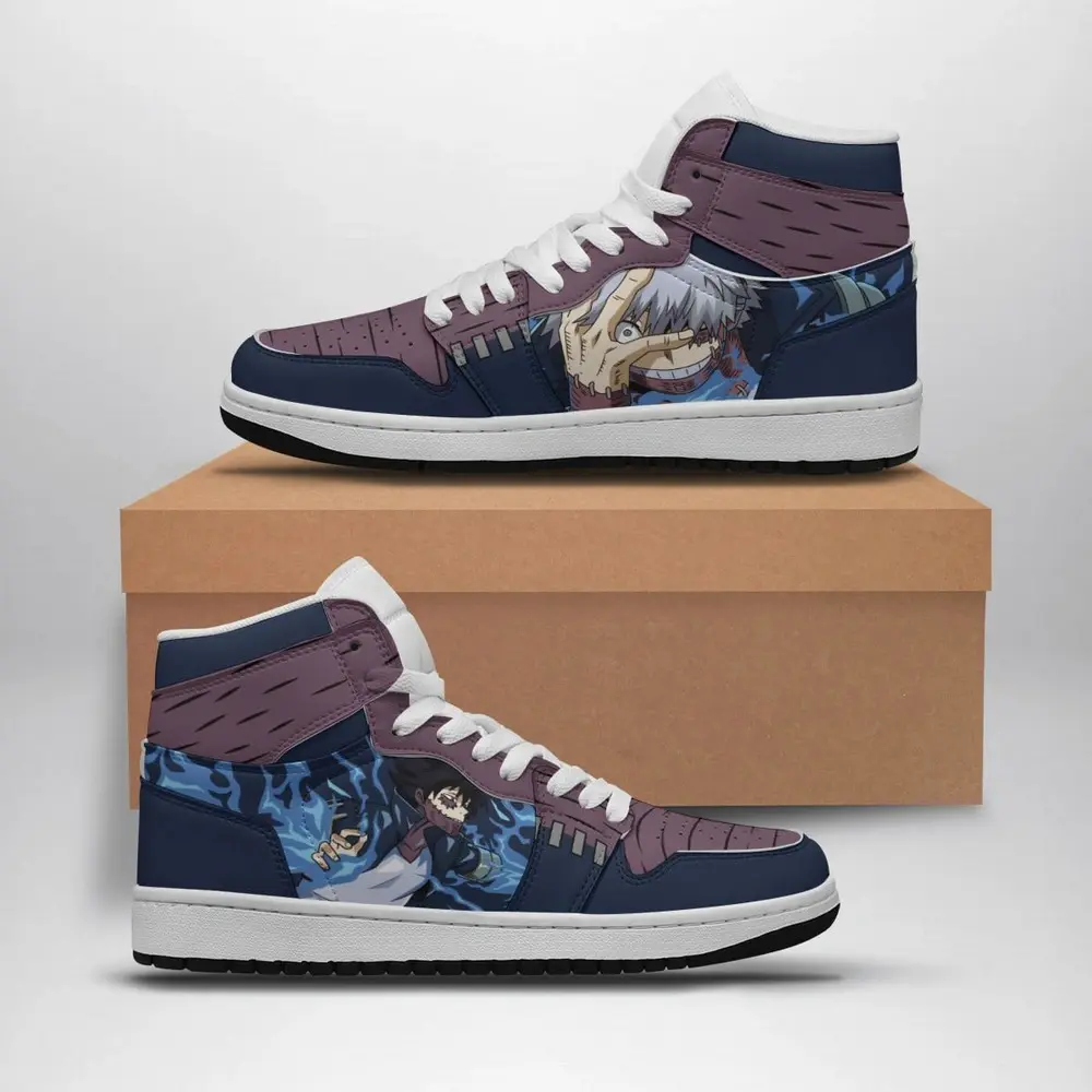 Dabi Blue Flame My Hero Academia Special High Top Shoes - Shoesmates Dabi Blue Flame My Hero Academia Special High Top Shoes - Sneakatelier Sneakatelier