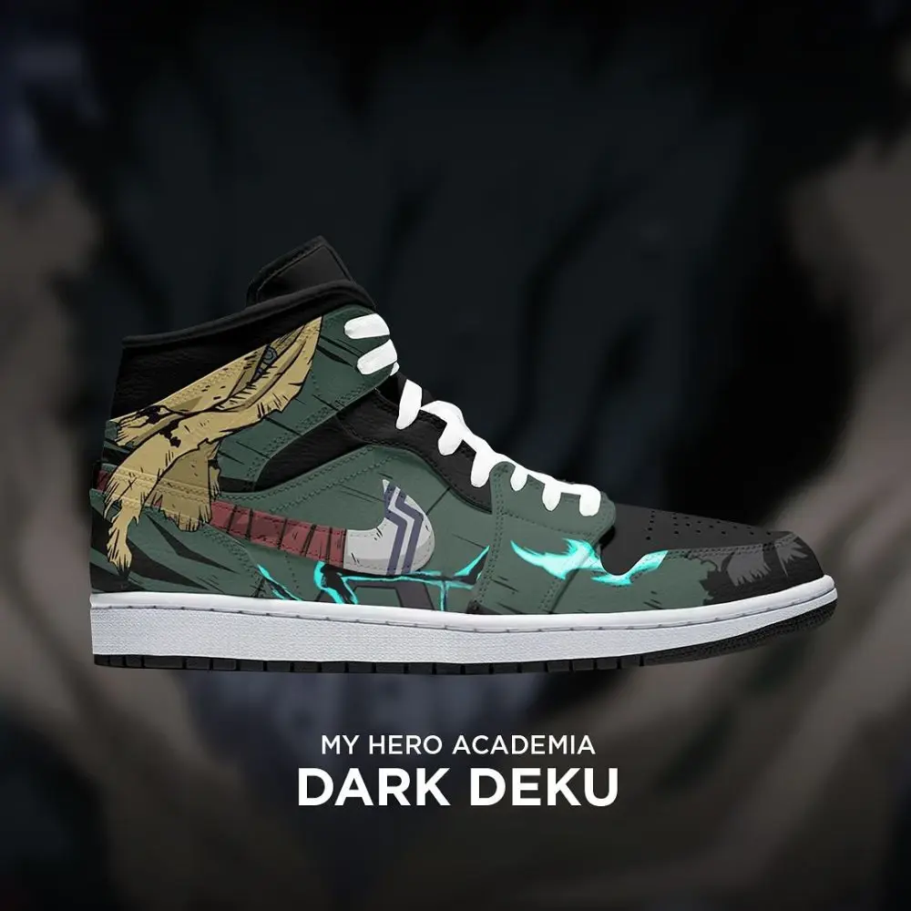 Dark Deku My Hero Academia High Top Shoes - Sneakatelier