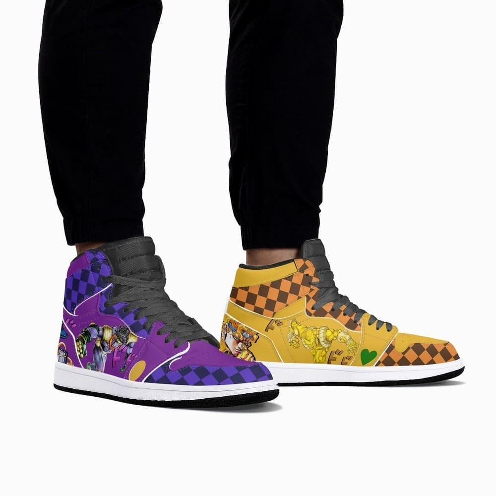 Dio Brando vs Jotaro Kujo Air Jordan 1 High Top Shoes Dio Brando vs Jotaro Kujo Air Jordan 1 High Top Shoes Sneakatelier