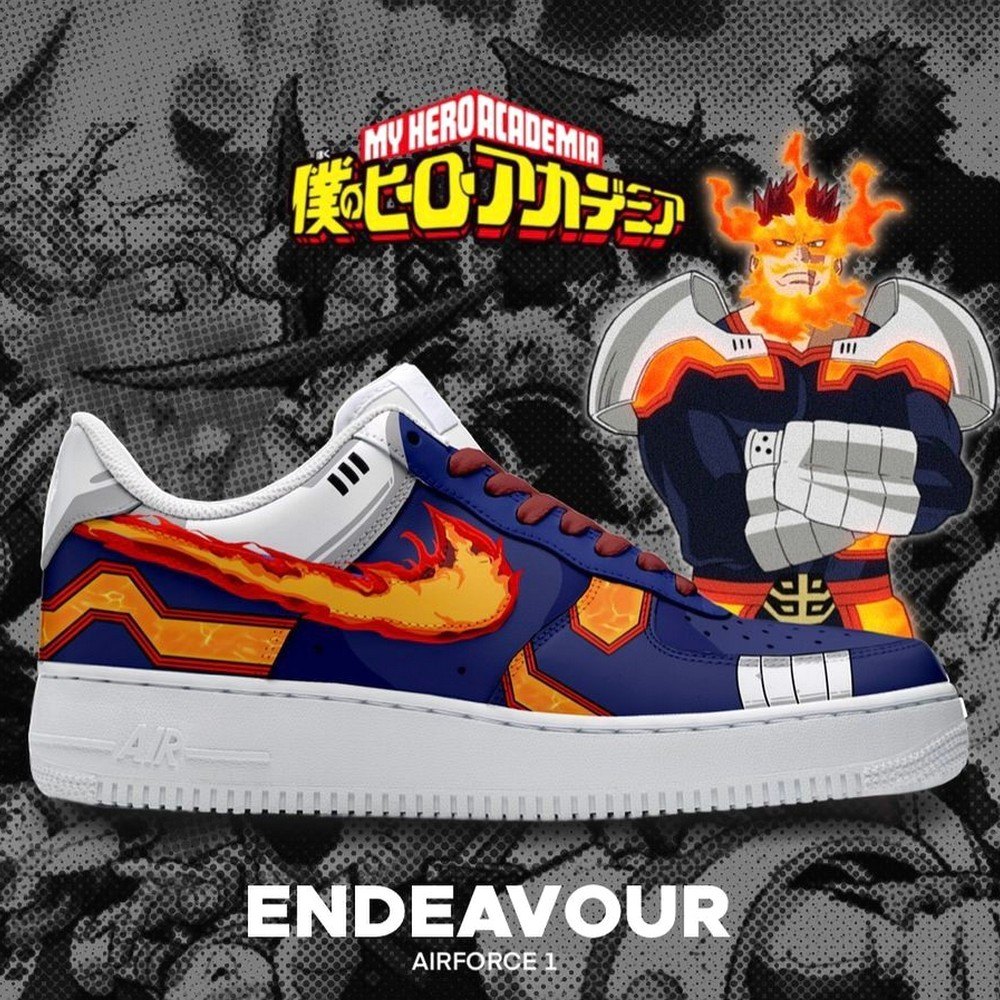 Endeavor My Hero Academia AF1 Shoes - Sneakatelier