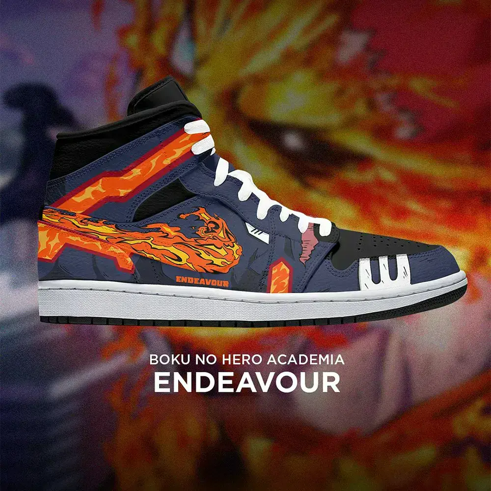 Endeavour My Hero Academia Custom High Top Shoes - Shoesmates Endeavour My Hero Academia Custom High Top Shoes - Sneakatelier Sneakatelier