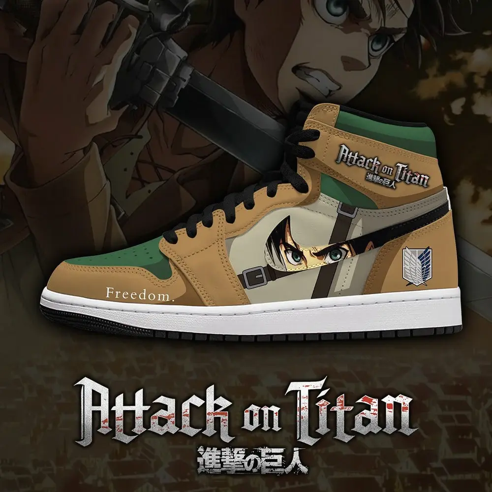 Eren Yeager V.1 Attack on Titian Special Edition Hightop Shoes - Sneakatelier