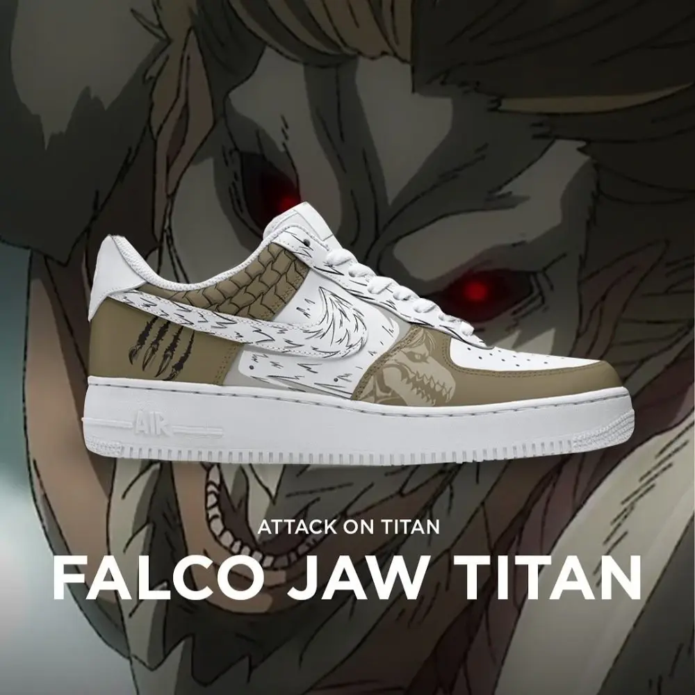 Falco Jaw Titan Attack on Titan Low Top Shoes - Sneakatelier