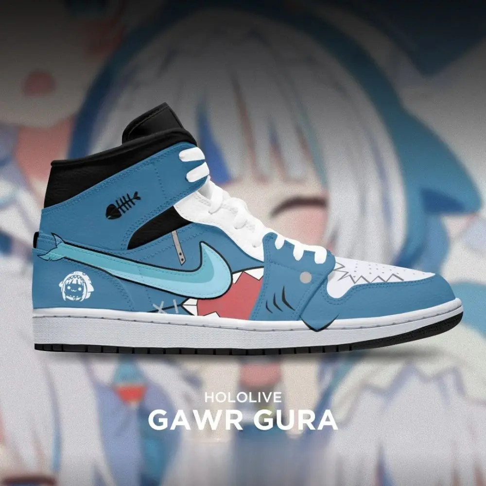 Gawr Gura Hololive Special High Top Shoes - Shoesmates Gawr Gura Hololive Special High Top Shoes - Sneakatelier Sneakatelier