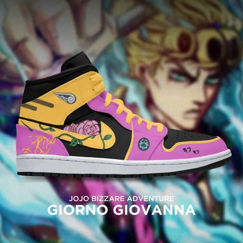 Giorno Giovanna JoJo's Bizarre Adventure Special High Top Shoes - Sneakatelier