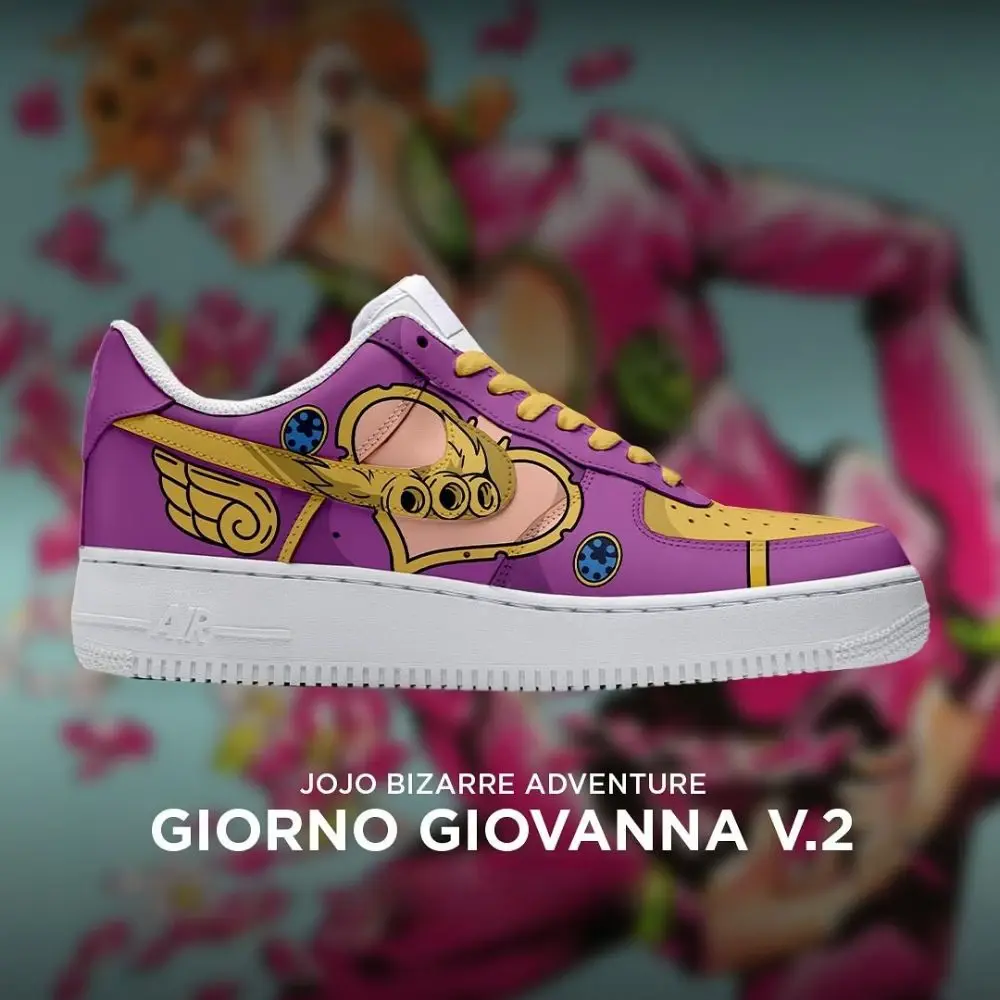Giorno Giovanna V.2 Phantom JoJo's Bizarre Adventure Low Top Shoes - Sneakatelier