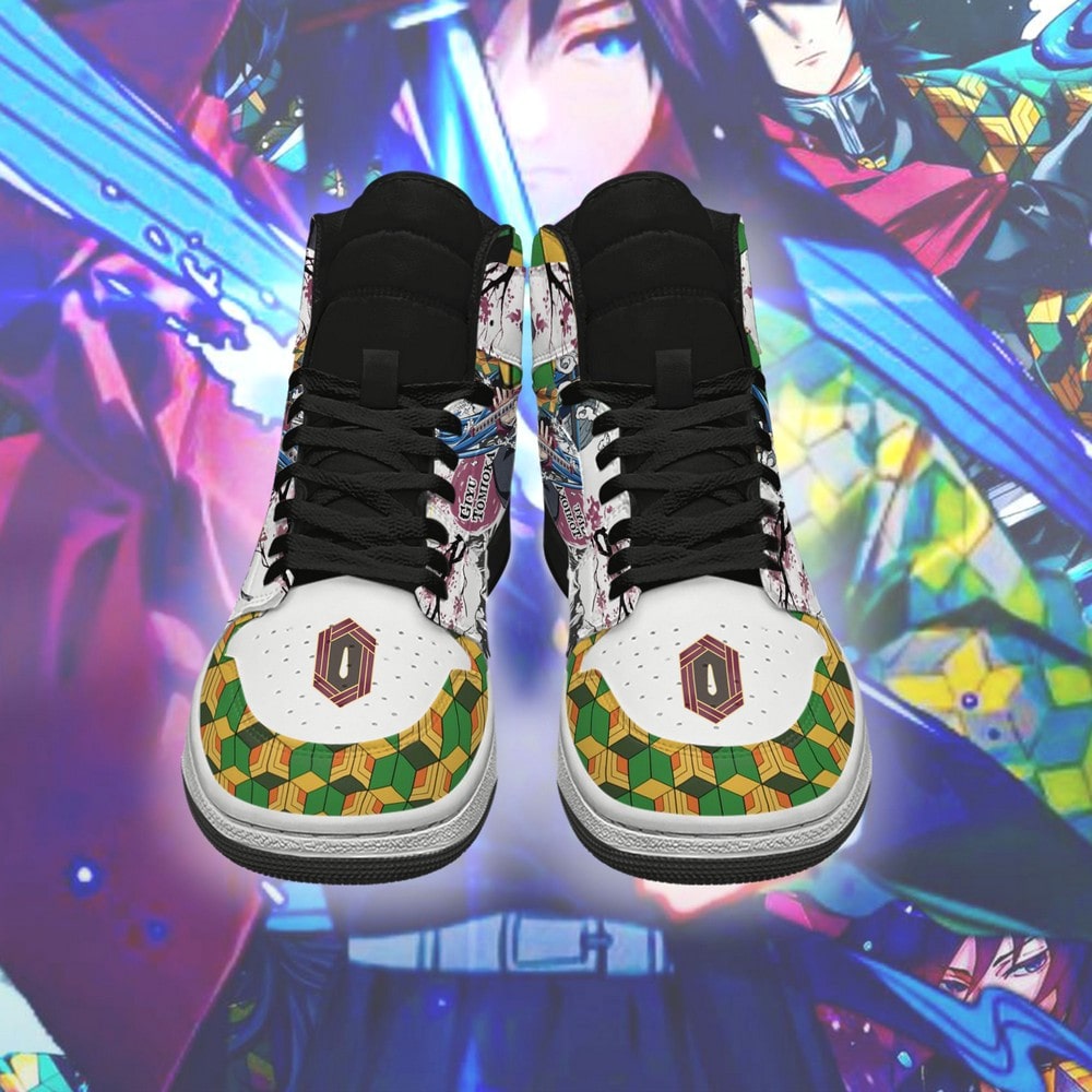 Giyu Tomioka Demon Slayer J1 High Top Shoes - Shoesmates Giyu Tomioka Demon Slayer J1 High Top Shoes - Sneakatelier Sneakatelier