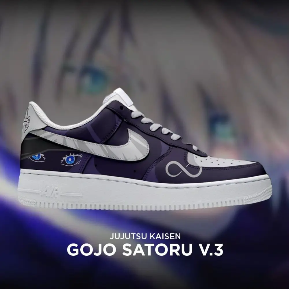 Gojo Saturo V.3 Jujutsu Kaisen Custom Low Top Shoes - Shoesmates Gojo Saturo V.3 Jujutsu Kaisen Custom Low Top Shoes - Sneakatelier Sneakatelier