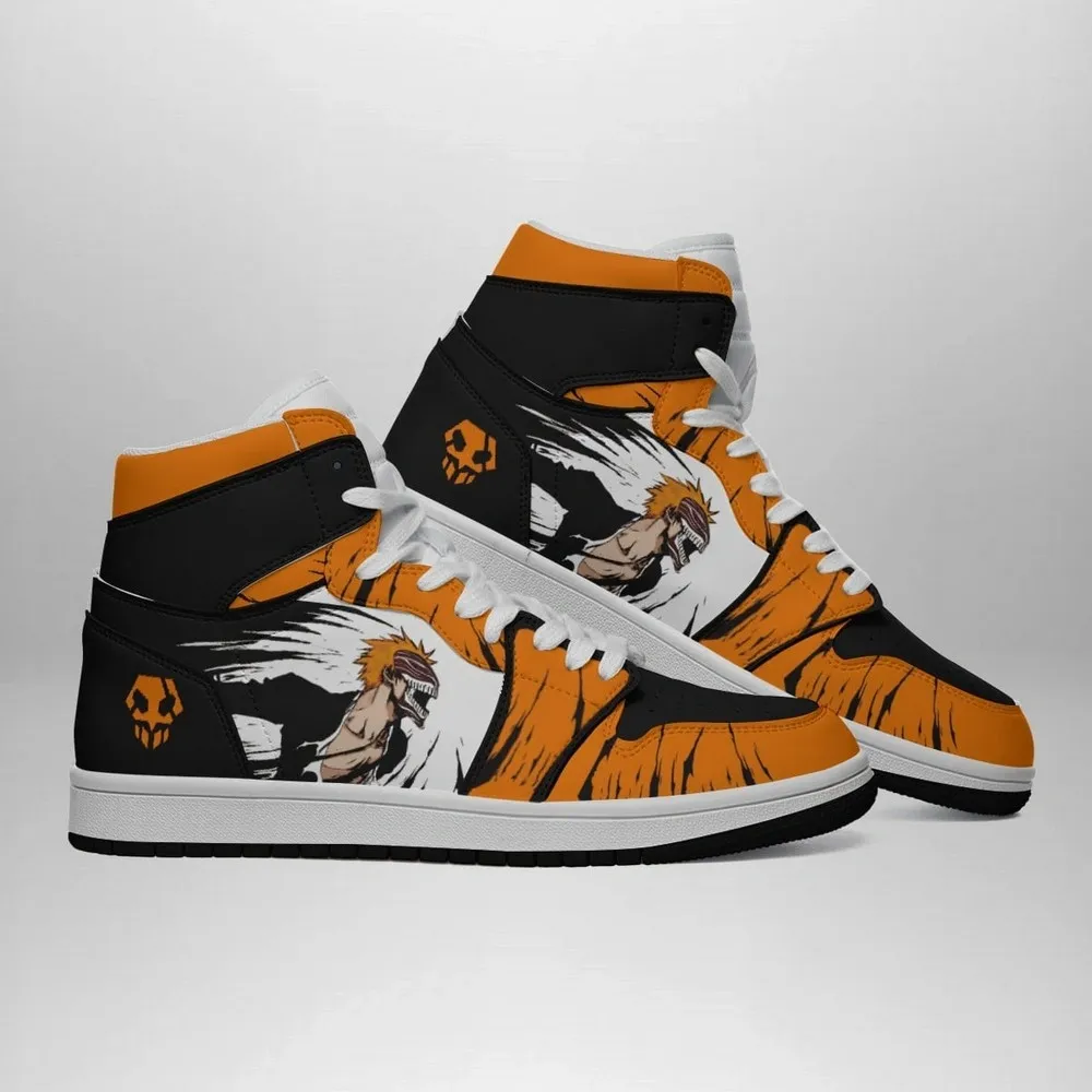Ichigo Kurosaki V2 Bleach Special High Top Shoes - Shoesmates Ichigo Kurosaki V2 Bleach Special High Top Shoes - Sneakatelier Sneakatelier