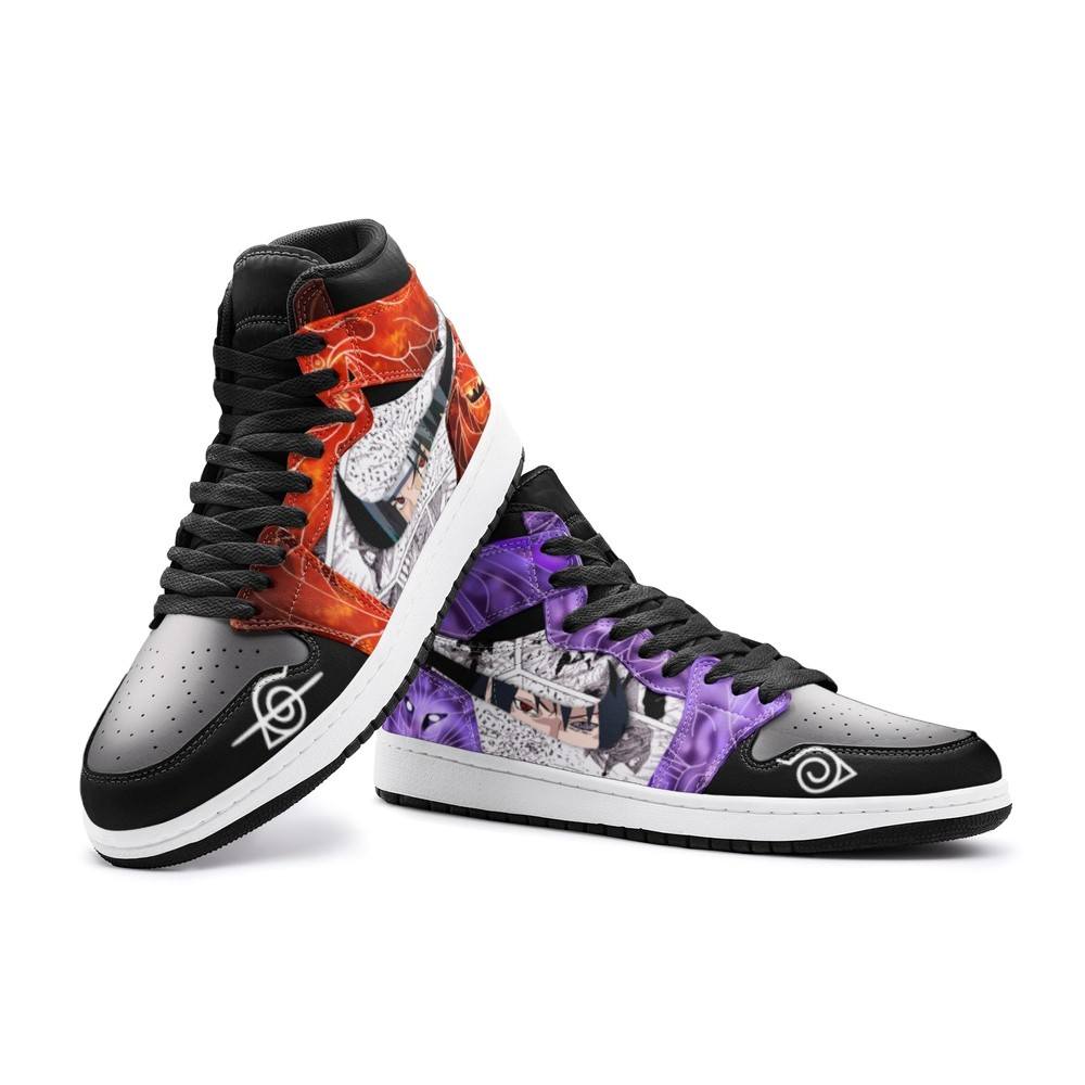 Itachi And Sasuke Clan Susano Ninja J1 High Top Shoes - Shoesmates Itachi And Sasuke Clan Susano Ninja J1 High Top Shoes - Sneakatelier Sneakatelier