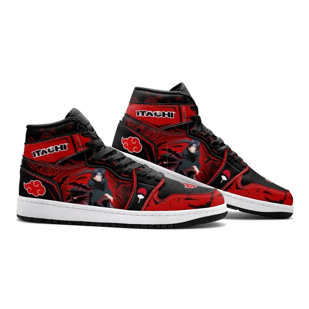 Itachi Clan Red Cloud Ninja J1 High Top Shoes - Sneakatelier