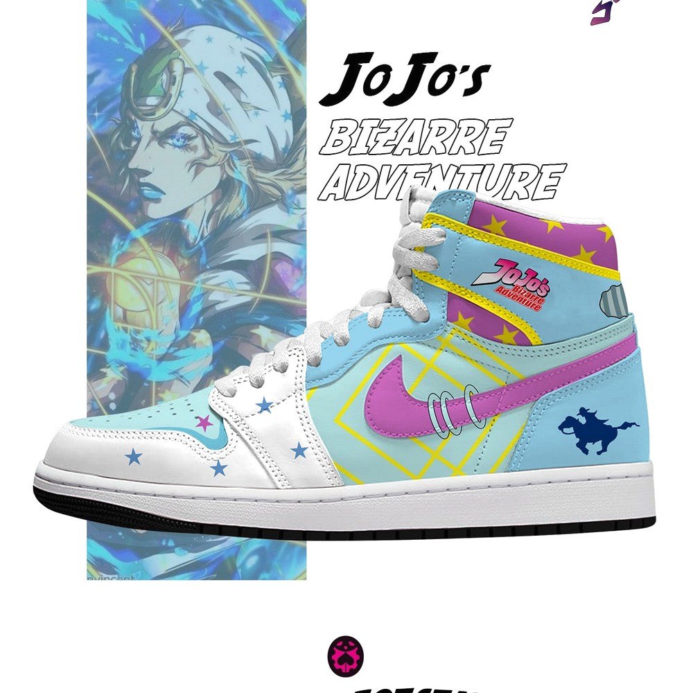 Johnny Joestar Custom High Top Sneakers - Shoesmates Johnny Joestar Custom High Top Sneakers - Sneakatelier Sneakatelier
