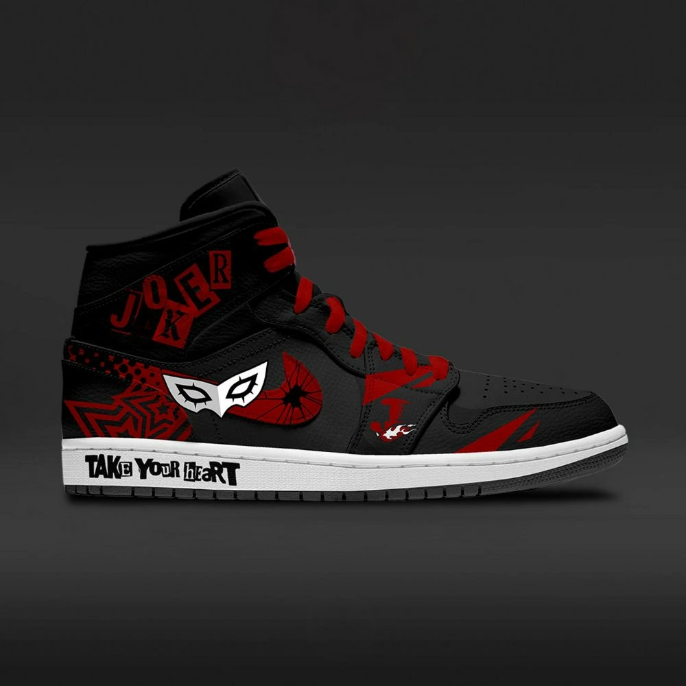 Joker V.2 Persona 5 Custom High Top Shoes - Shoesmates Joker V.2 Persona 5 Custom High Top Shoes - Sneakatelier Sneakatelier