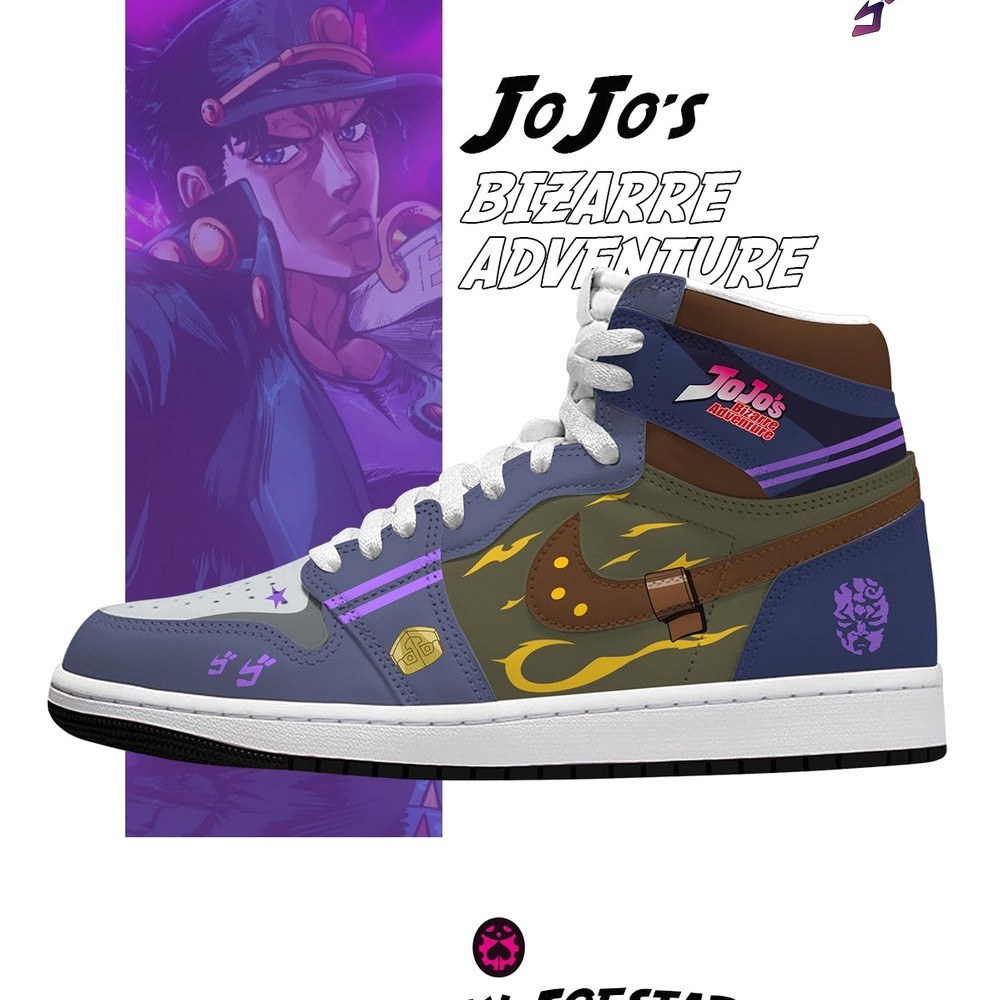 Jonathan Joestar Custom High Top Sneakers - Shoesmates Jonathan Joestar Custom High Top Sneakers - Sneakatelier Sneakatelier