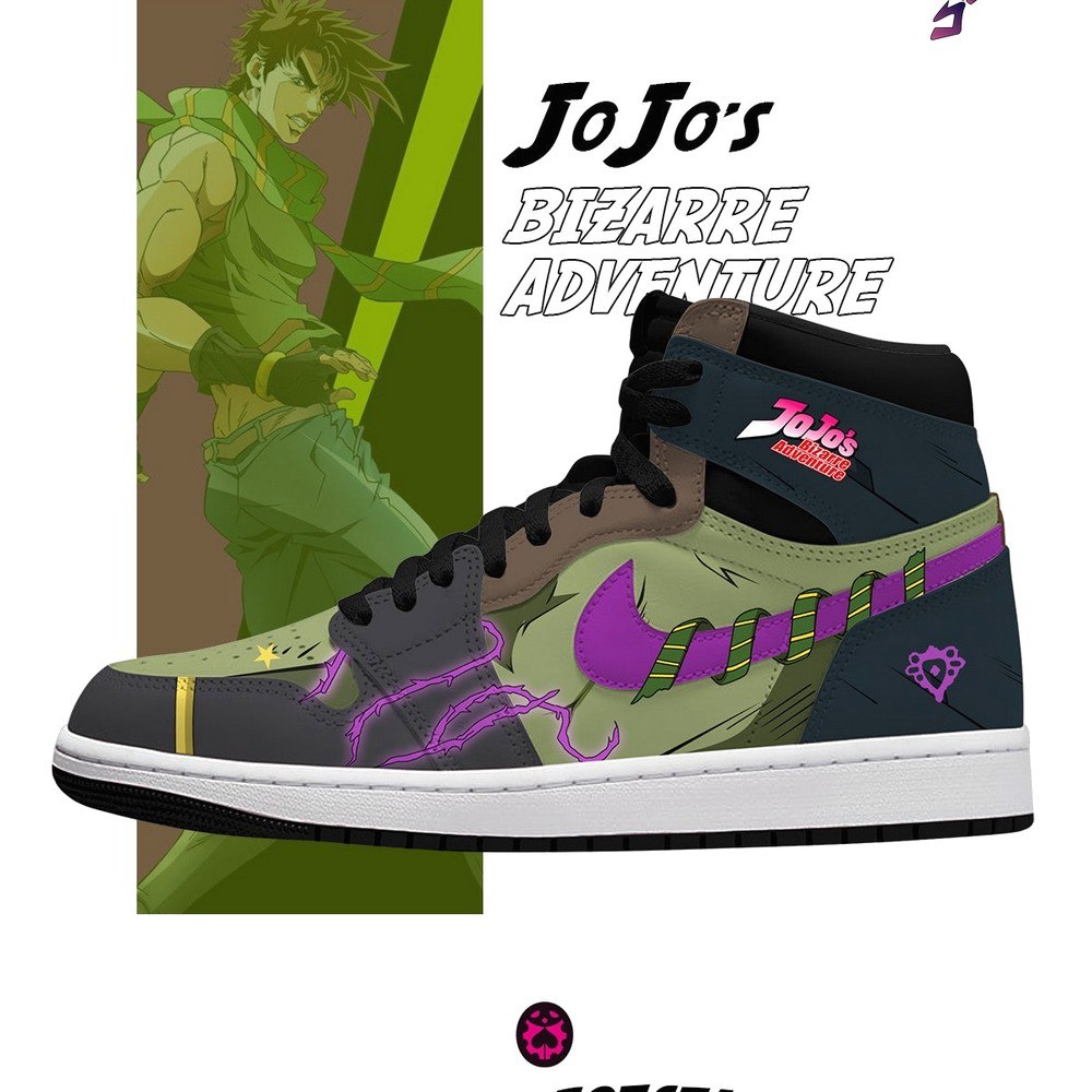 Joseph Joestar Custom High Top Sneakers - Shoesmates Joseph Joestar Custom High Top Sneakers - Sneakatelier Sneakatelier
