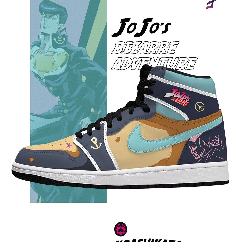 Josuke Higashikata V.2 Custom High Top Sneakers - Sneakatelier