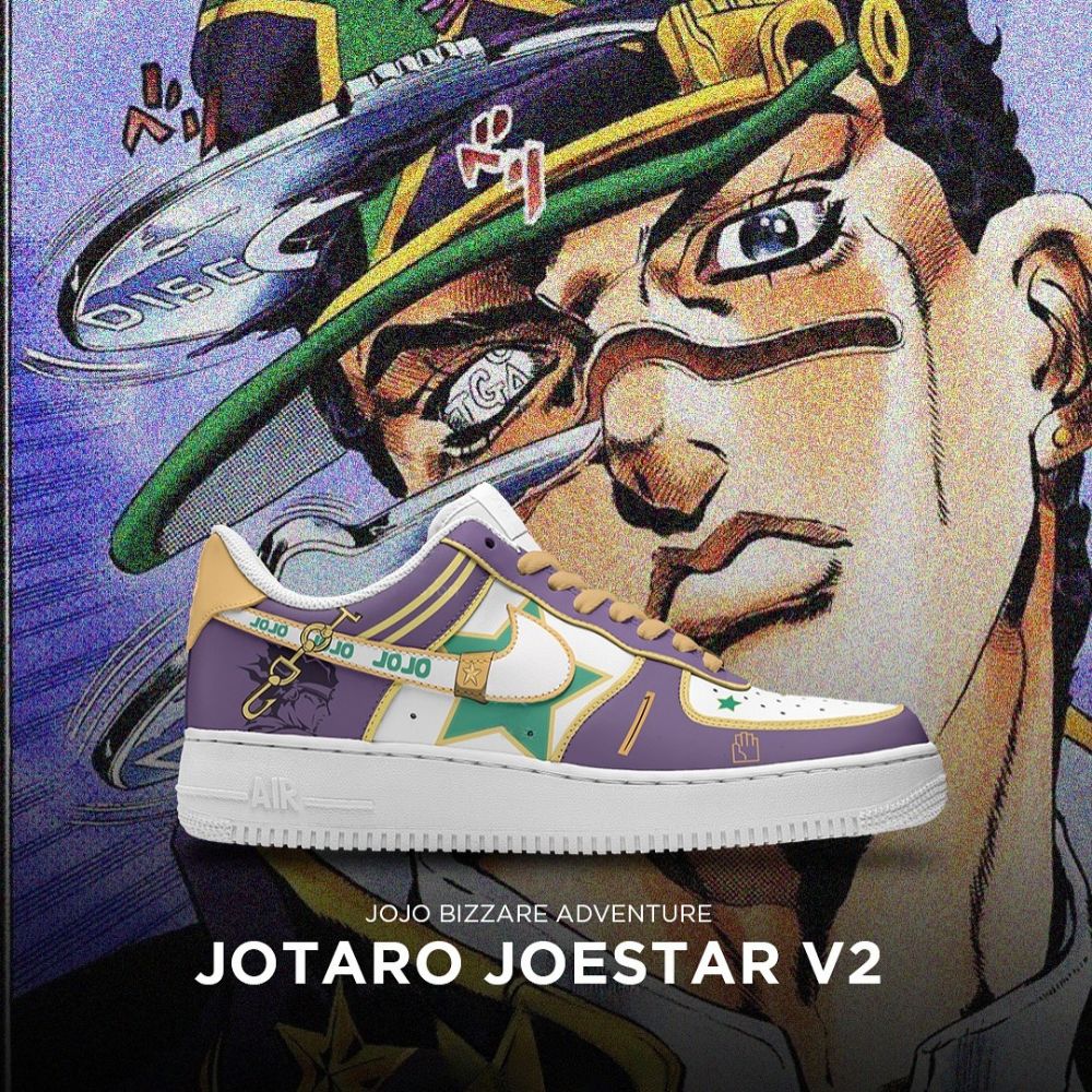 Jotaro Joestar V2 Jojo's Bizarre Adventure Low Top Shoes - Sneakatelier