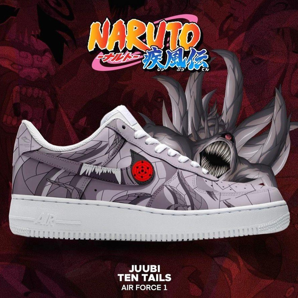 Juubi Ten Tails Naruto AF1 Shoes - Shoesmates Juubi Ten Tails Naruto AF1 Shoes - Sneakatelier Sneakatelier