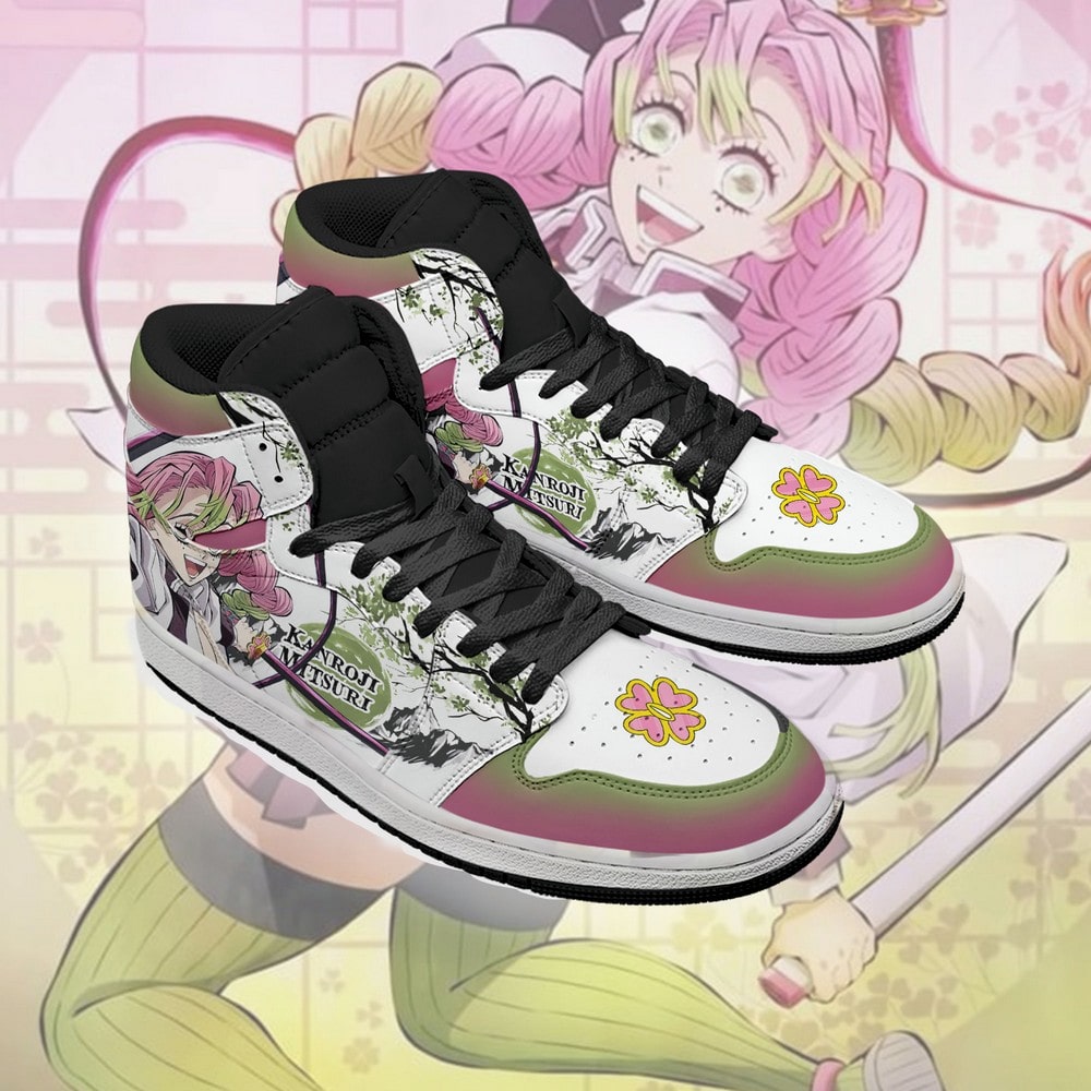 Kanroji Mitsuri Demon Slayer J1 High Top Shoes - Shoesmates Kanroji Mitsuri Demon Slayer J1 High Top Shoes - Sneakatelier Sneakatelier