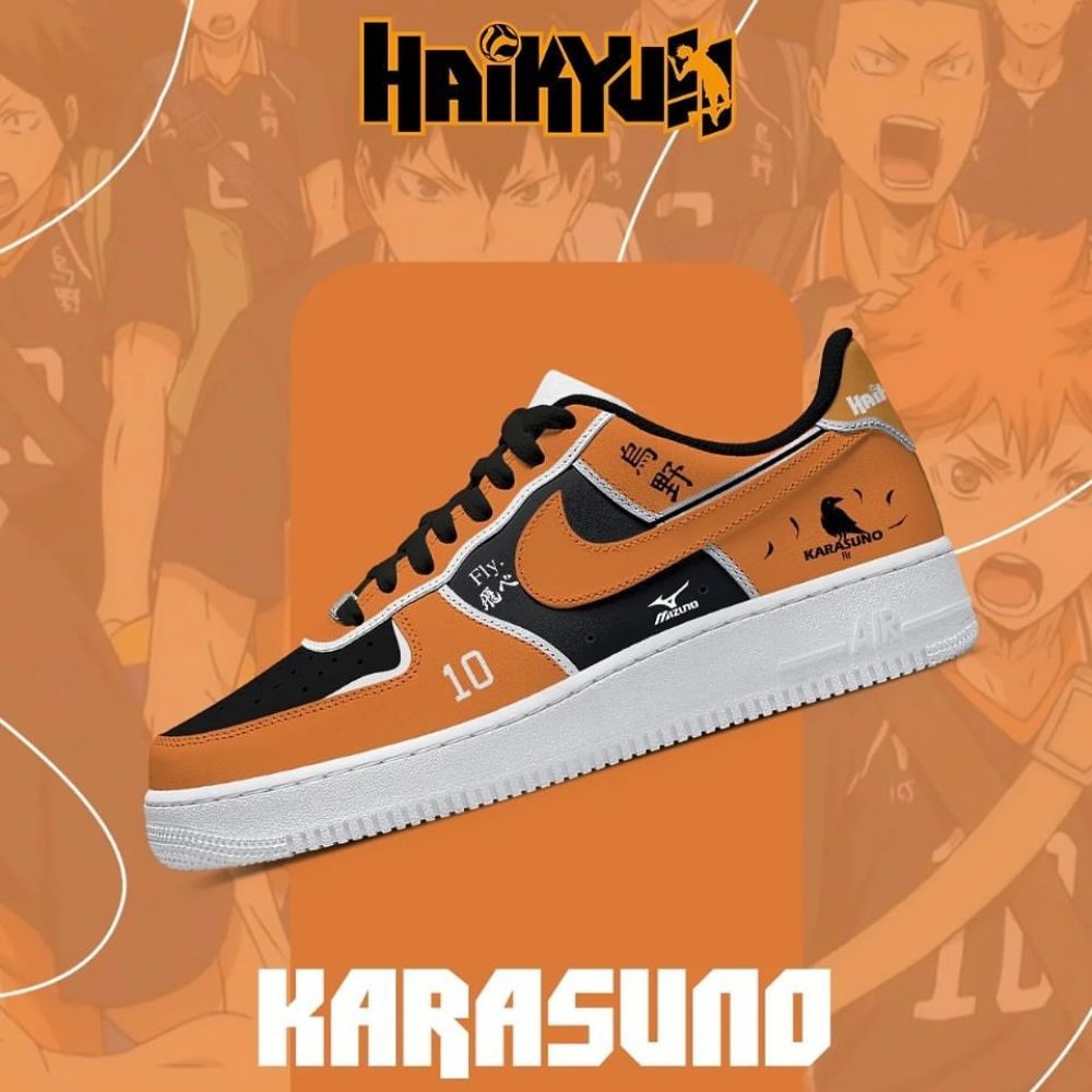 Karasuno Haikyuu AF1 Shoes - Shoesmates Karasuno Haikyuu AF1 Shoes - Sneakatelier Sneakatelier