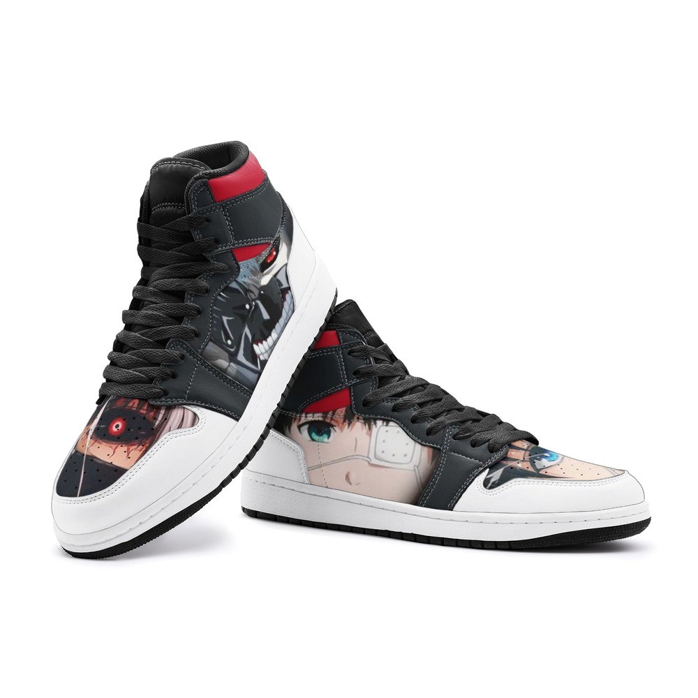 Ken Kaneki V2 Tōkyō Gūru J1 High Top Shoes - Shoesmates Ken Kaneki V2 Tōkyō Gūru J1 High Top Shoes - Sneakatelier Sneakatelier