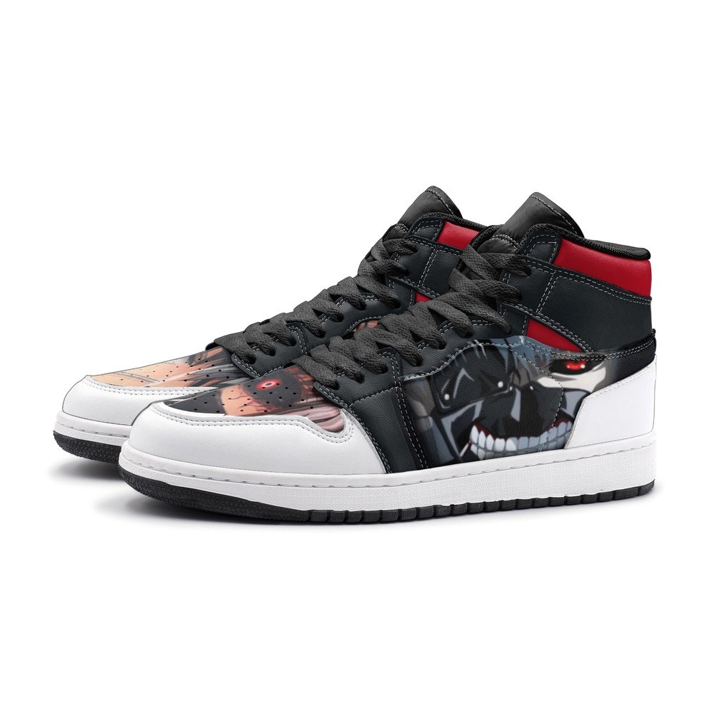 Ken Kaneki V2 Tōkyō Gūru J1 High Top Shoes - Shoesmates Ken Kaneki V2 Tōkyō Gūru J1 High Top Shoes - Sneakatelier Sneakatelier