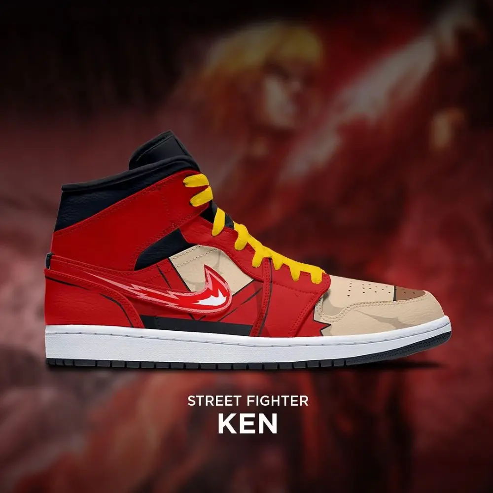 Ken Street Fighter High Top Shoes - Sneakatelier