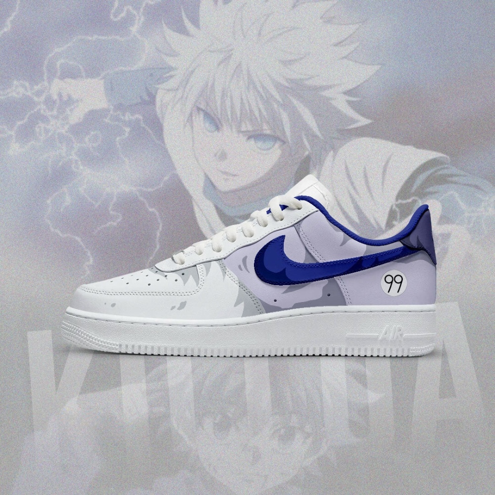Killua Hunter X Huner AF1 Shoes - Shoesmates Killua Hunter X Huner AF1 Shoes - Sneakatelier Sneakatelier