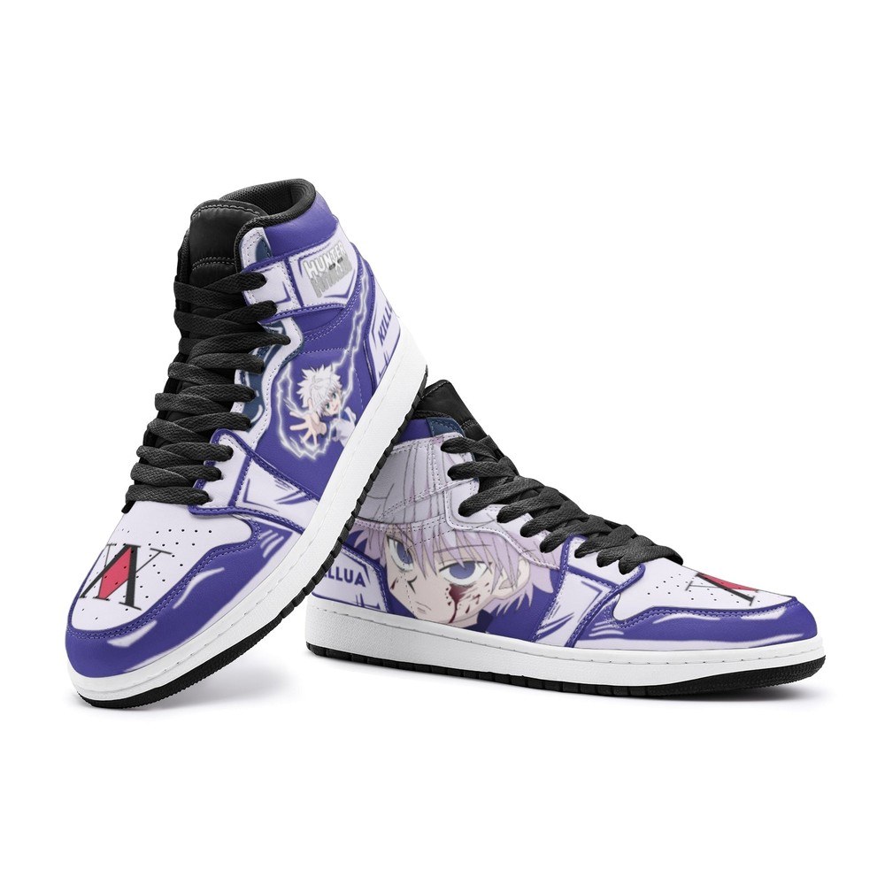 Killua Zoldyck Hunter Air Jordan 1 High Top Shoes - Shoesmates Killua Zoldyck Hunter Air Jordan 1 High Top Shoes - Sneakatelier Sneakatelier