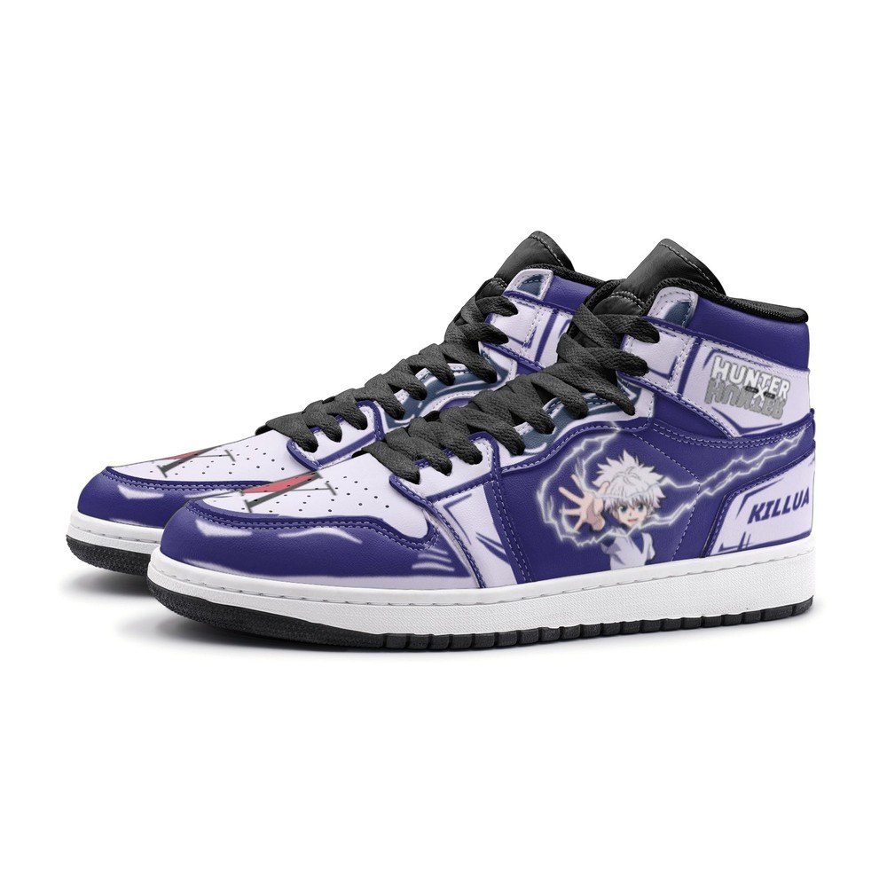 Killua Zoldyck Hunter Air Jordan 1 High Top Shoes - Shoesmates Killua Zoldyck Hunter Air Jordan 1 High Top Shoes - Sneakatelier Sneakatelier