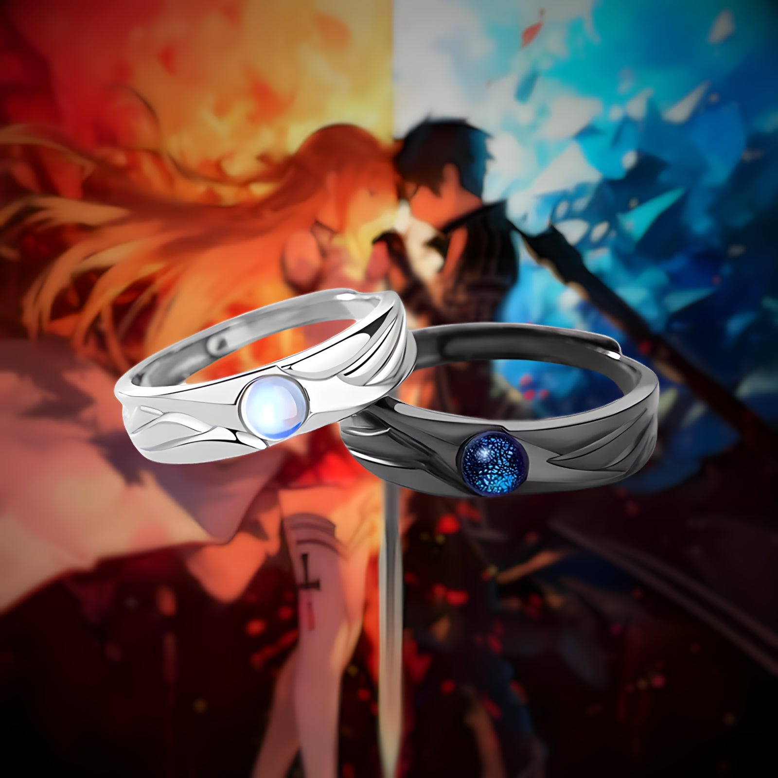 Kirito & Asuna Rings Kirito & Asuna Rings Sneakatelier