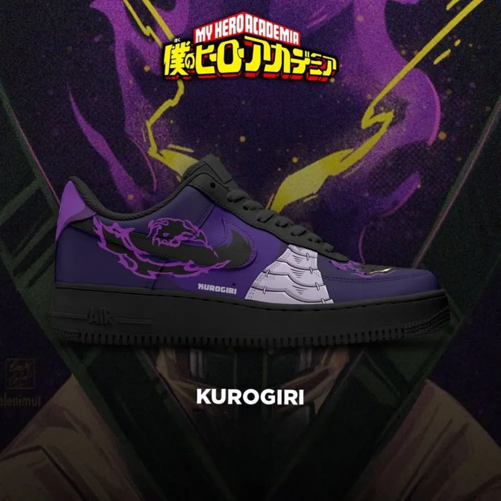 Kurogiri My Hero Academia Custom Low Top Shoes - Sneakatelier