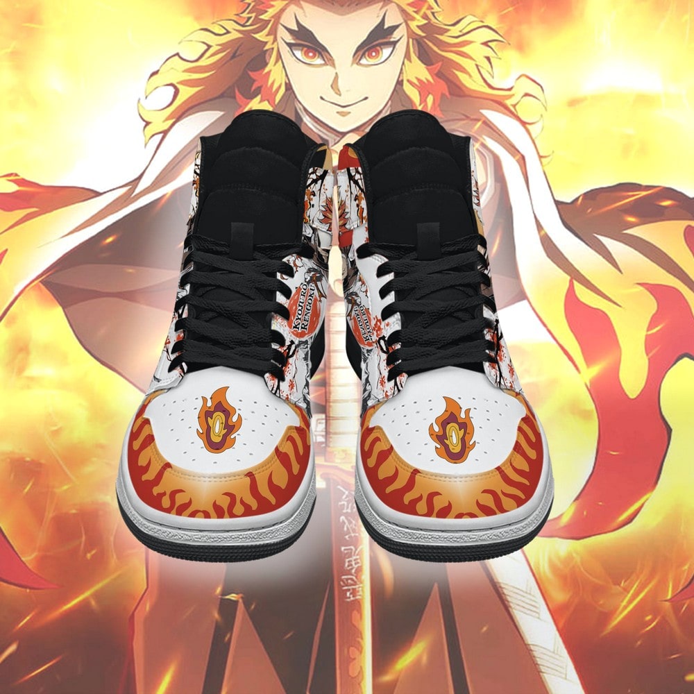 Kyojuro Rengoku Demon Slayer J1 High Top Shoes - Shoesmates Kyojuro Rengoku Demon Slayer J1 High Top Shoes - Sneakatelier Sneakatelier