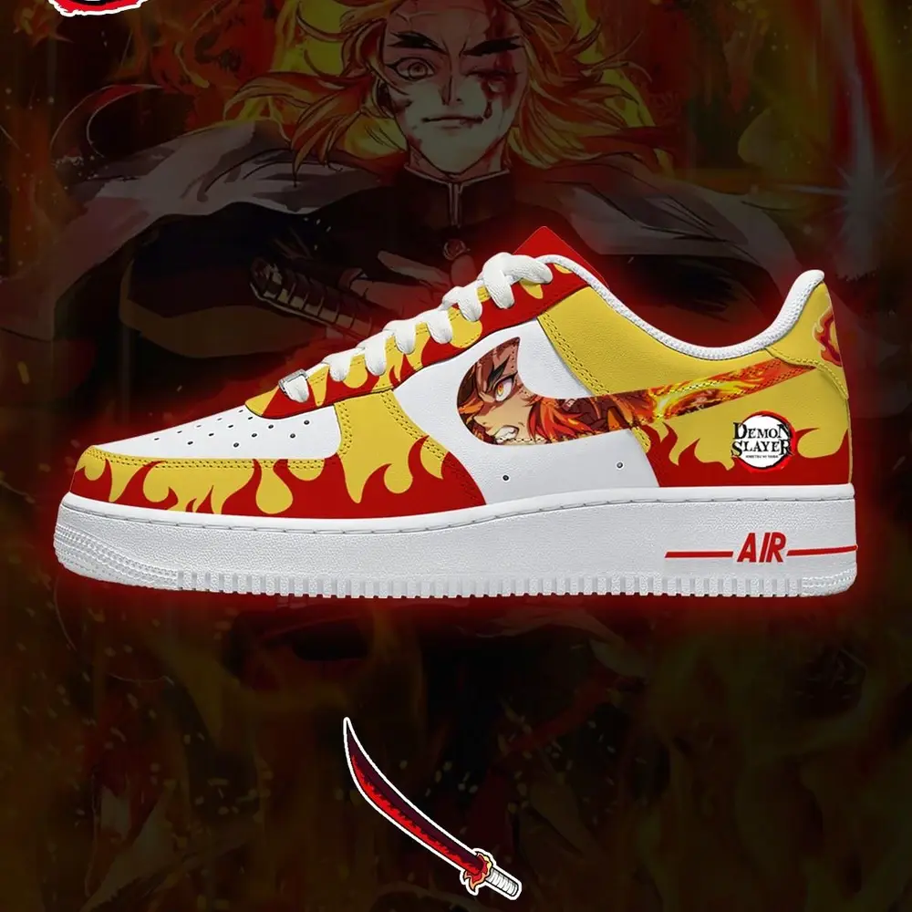 Kyojuro Rengoku Demon Slayer Special Design Low Top Shoes - Sneakatelier
