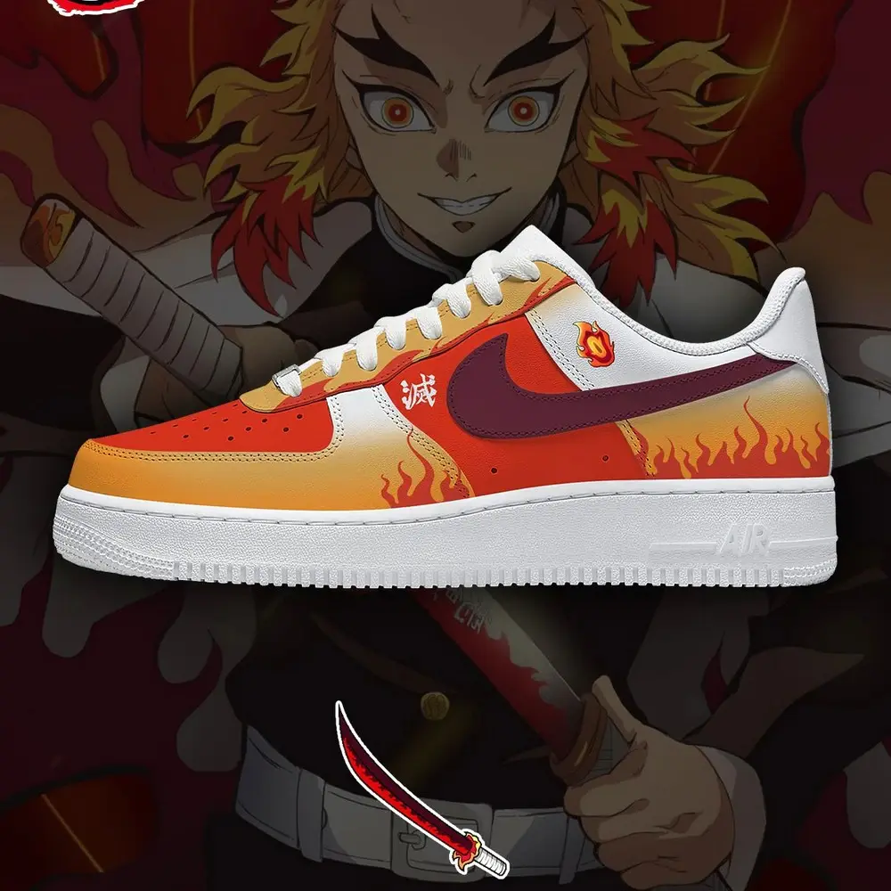 Kyojuro Rengoku V.2 Demon Slayer Special Design Low Top Shoes - Sneakatelier