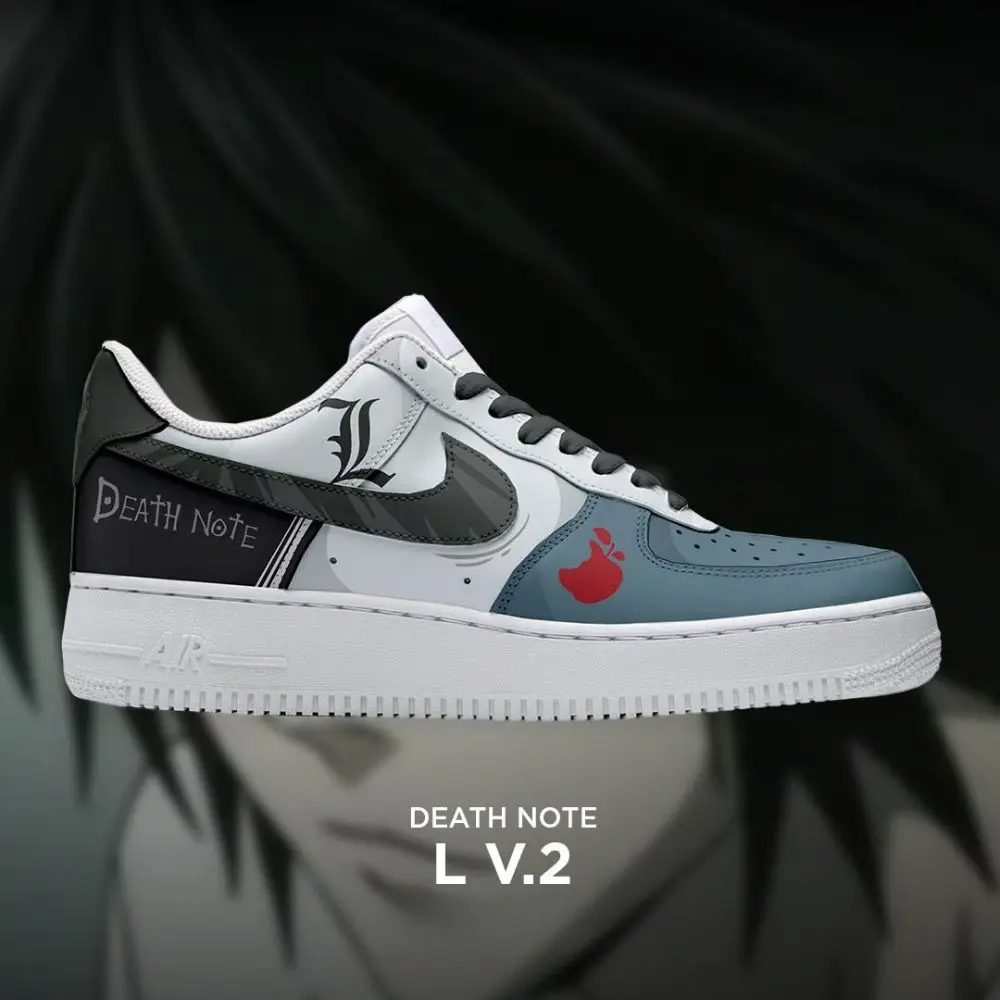 L Death Note Custom Low Top Shoes - Shoesmates L Death Note Custom Low Top Shoes - Sneakatelier Sneakatelier