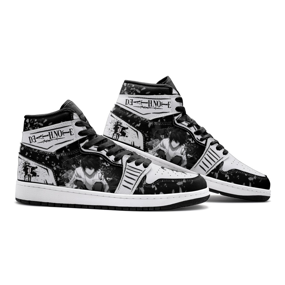 L Lawliet Ryuzaki Desu Nōto J1 High Top Shoes - Sneakatelier