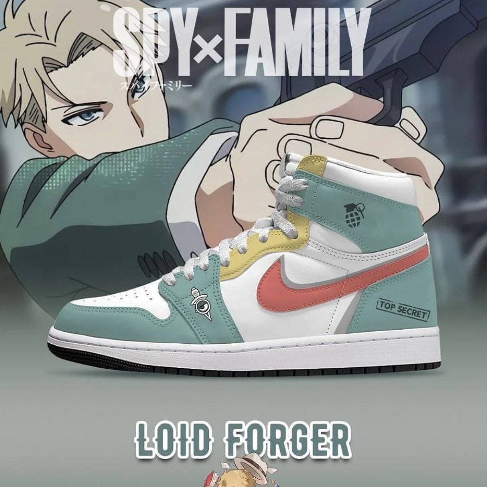 Loid Forger SPY x FAMILY AJ1 High Top Shoes - Shoesmates Loid Forger SPY x FAMILY AJ1 High Top Shoes - Sneakatelier Sneakatelier