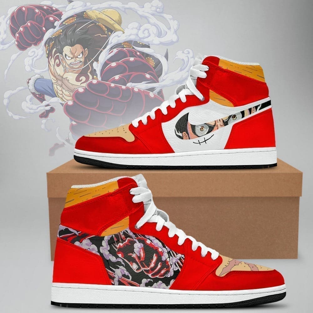 Luffy G4 One Piece Air Jordan 1 High Top Shoes SMLGOP1 - Sneakatelier