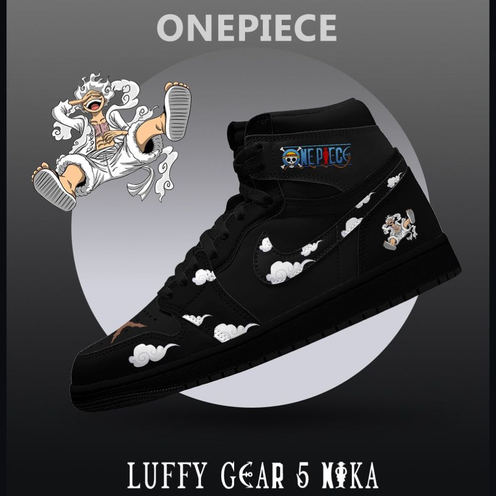 Luffy Gear 5 Nika V.2 One Piece J1 High Top Shoes - Shoesmates Luffy Gear 5 Nika V.2 One Piece J1 High Top Shoes - Sneakatelier Sneakatelier