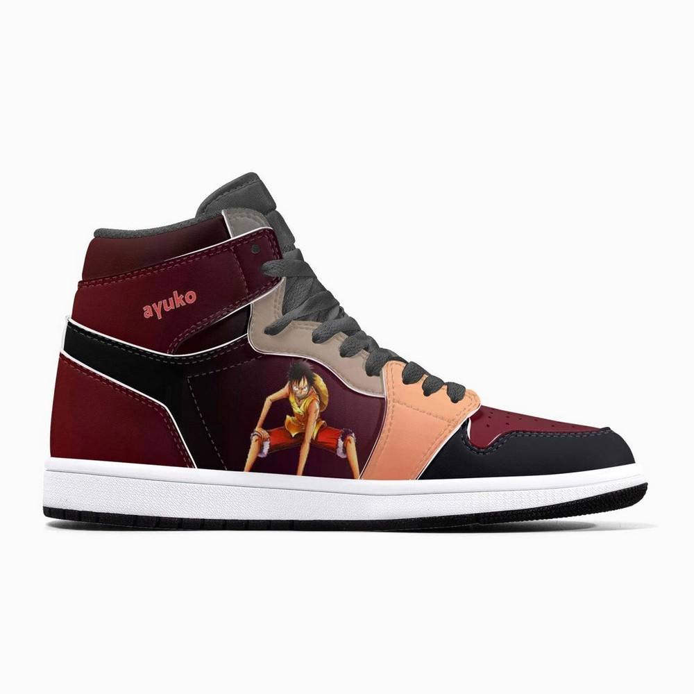 Luffy Mid One Pice AJ1 Shoes - Shoesmates Luffy Mid One Pice AJ1 Shoes - Sneakatelier Sneakatelier