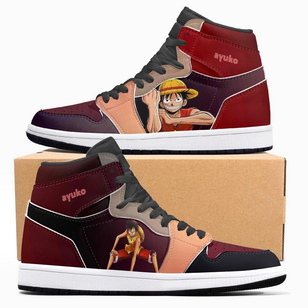 Luffy Mid One Pice AJ1 Shoes - Shoesmates Luffy Mid One Pice AJ1 Shoes - Sneakatelier Sneakatelier