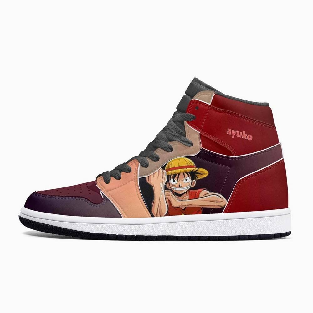 Luffy Mid One Pice AJ1 Shoes - Shoesmates Luffy Mid One Pice AJ1 Shoes - Sneakatelier Sneakatelier